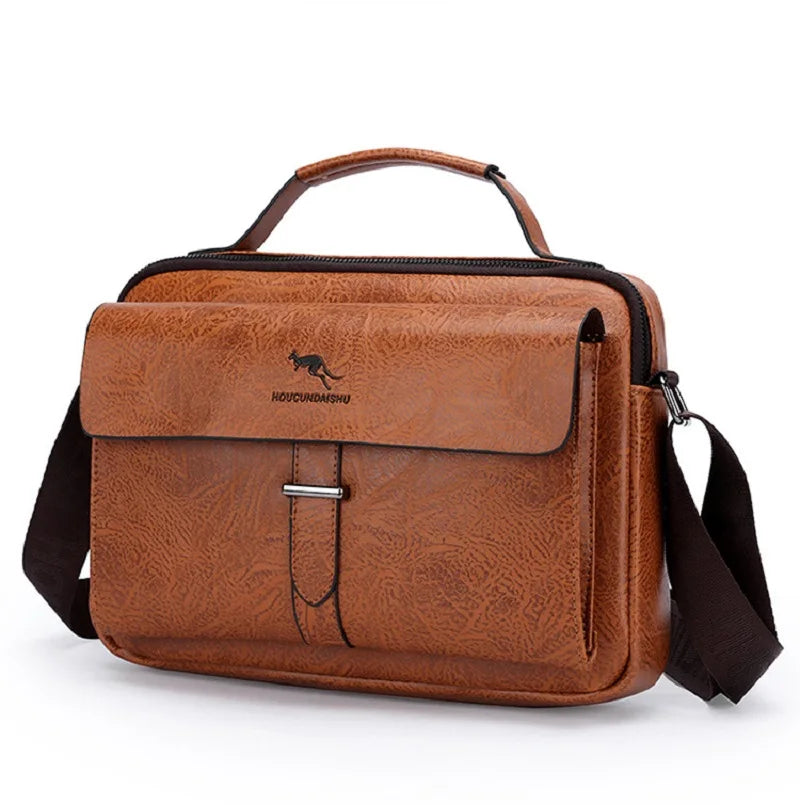 Luxury Brand Men's PU Leather Crossbody Bag