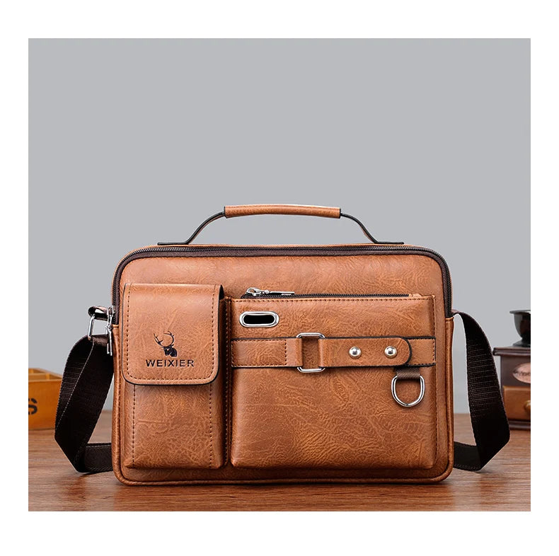 Men's PU Leather Messenger Bag