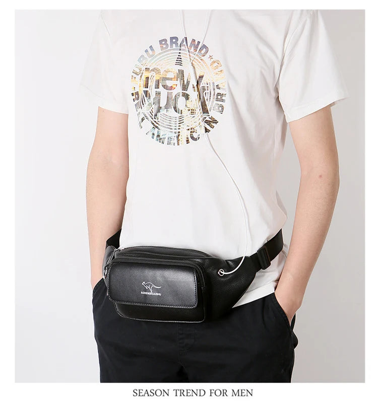 Luxury Brand Leather Waist Bag