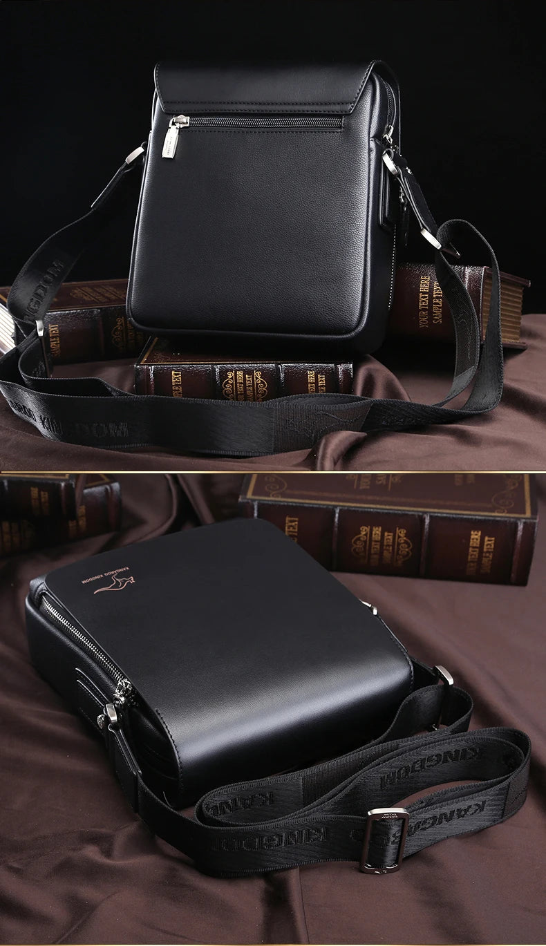 Luxury Vintage Leather Messenger Bag