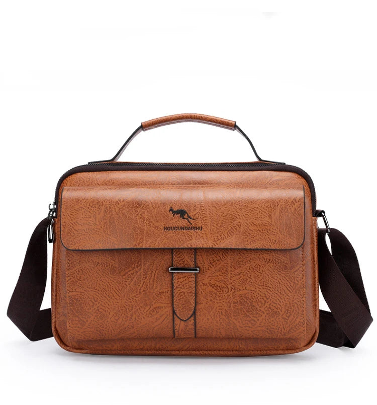 Luxury Brand Men's PU Leather Crossbody Bag