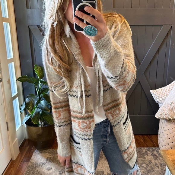 Oak Ridge Cozy Oversized Hooded Cardigan Sweater