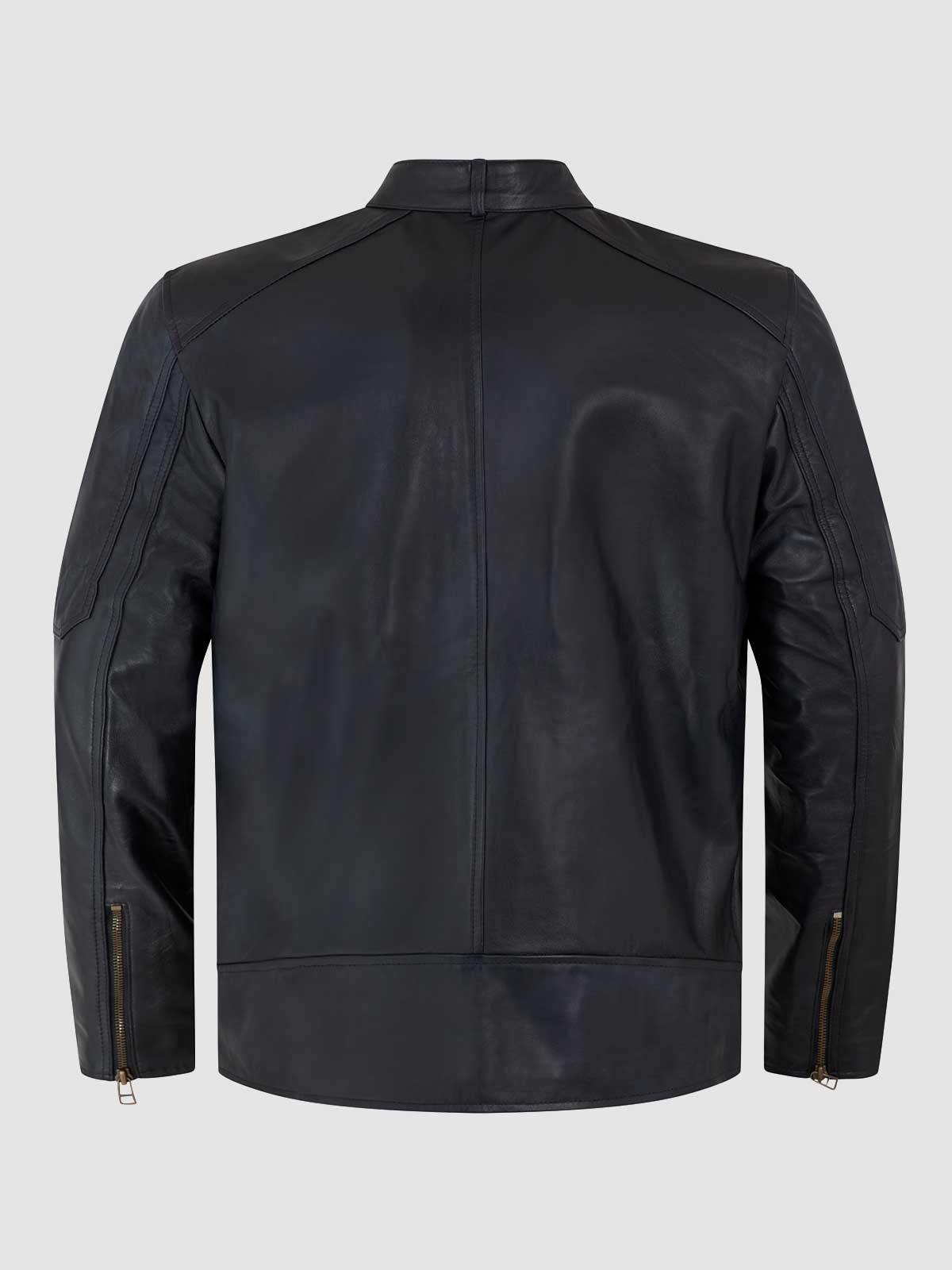 Cafe Racer Sheep Leather Jacket