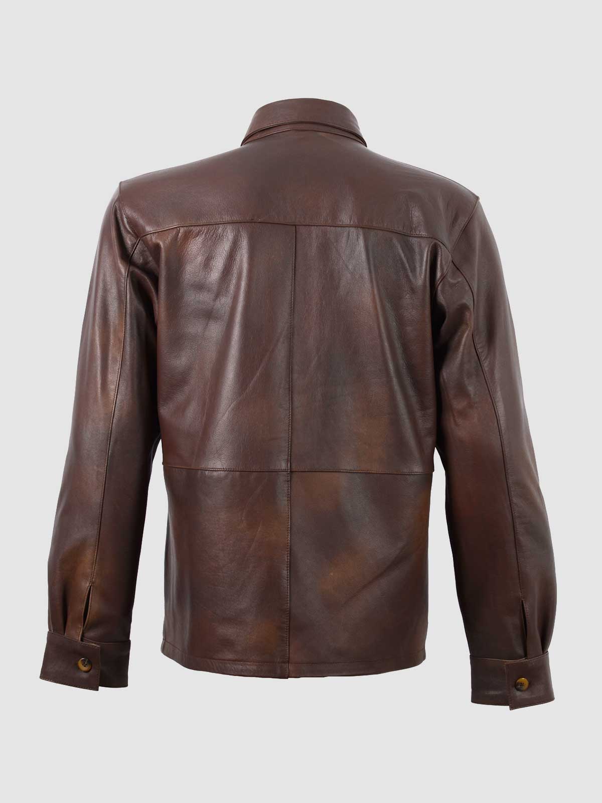Summer Jacket - Brown Leather Shirt