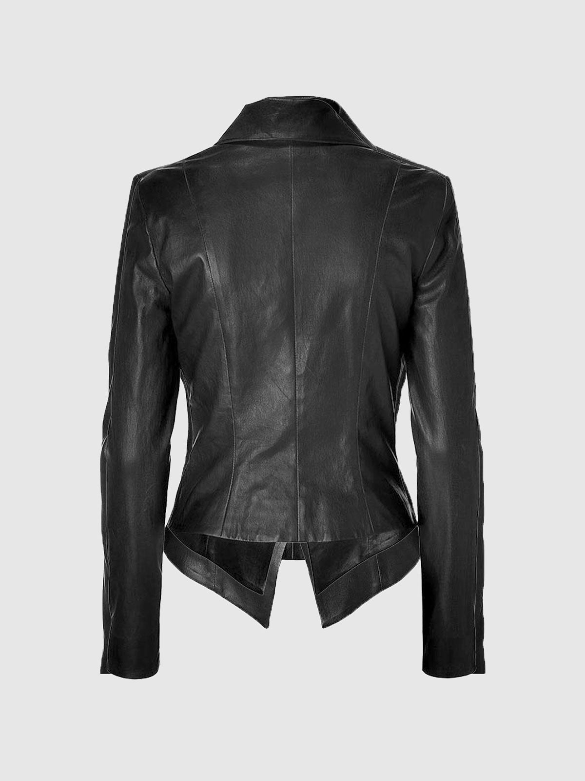 Phoenix Women's Black Leather Blazer Coat