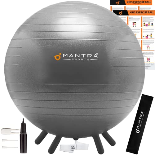 Mantra Sports Kids Yoga Ball Chair for Classroom, Blue, 1