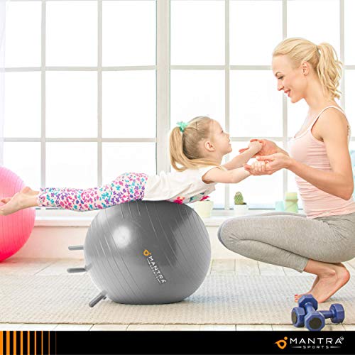 Mantra Sports Kids Yoga Ball Chair for Classroom, Blue, 1