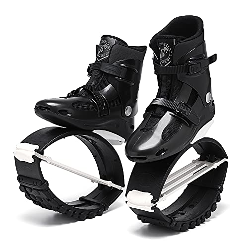 Jump Shoes | Bounce Shoes | Exercise & Fitness Adults Unisex 120LBS - 300LBS (Men's 6-8 150-250 LBS, White Black)