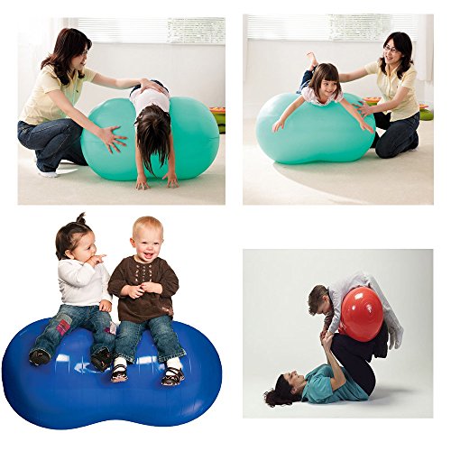 Wekin Physio Roll Therapy Fitness Excercise Peanut Ball for Balance, Labor Birthing, Muscle Tension, Back Pain Relief, Dog Training, Home Exercise & Yoga Programme (Green, 50 * 100cm)