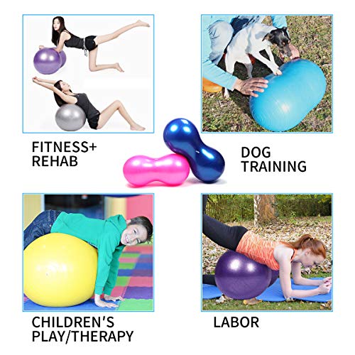 Wekin Physio Roll Therapy Fitness Excercise Peanut Ball for Balance, Labor Birthing, Muscle Tension, Back Pain Relief, Dog Training, Home Exercise & Yoga Programme (Green, 50 * 100cm)