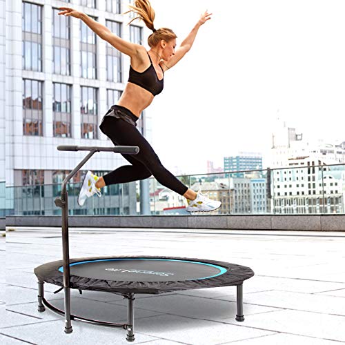 SereneLife 40 Inch Cardio Trampoline with Handrail