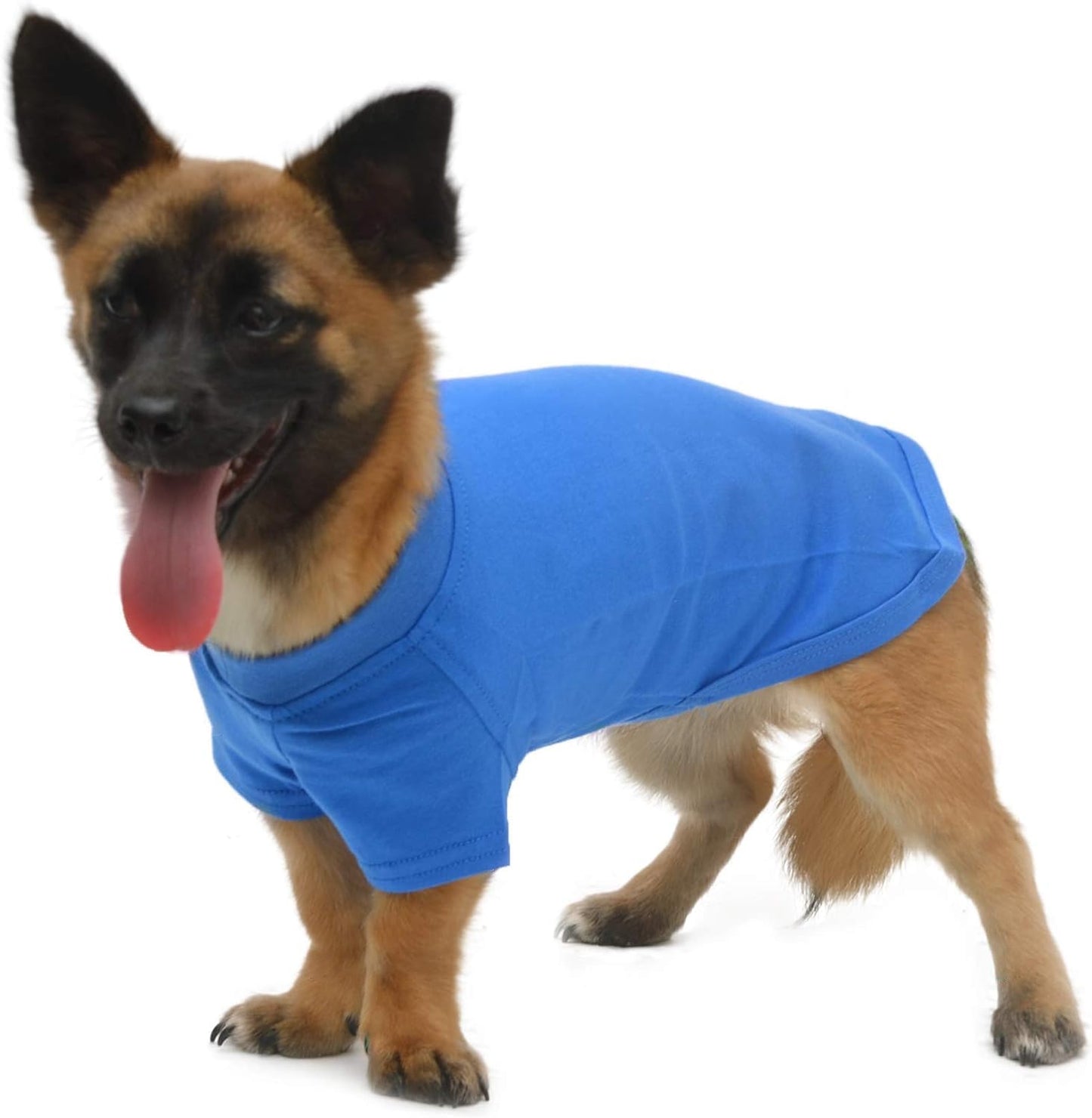 Lovelonglong Pet Clothing Dog Costumes Dachshund Clothes Blank T-Shirt Tee Shirts for Dachshund Dogs,Corgi 100% Cotton Blue D-S