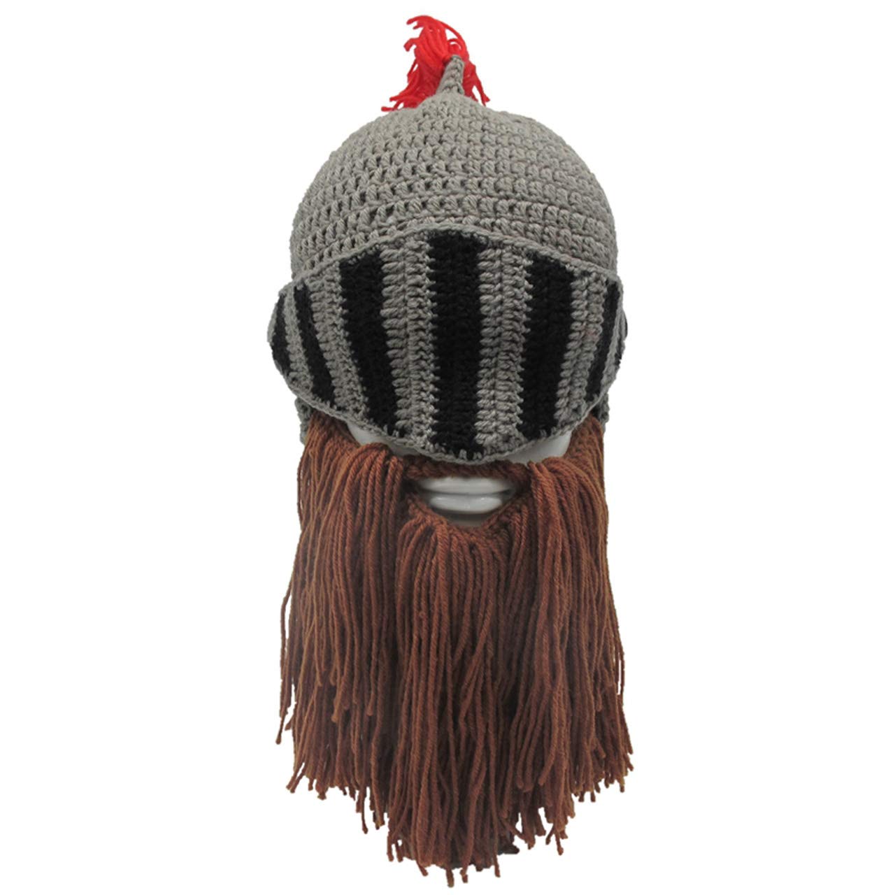FALETO Wig Beard Hats Creative Original Funny Knit Hat Handmade Winter Beard Facemask