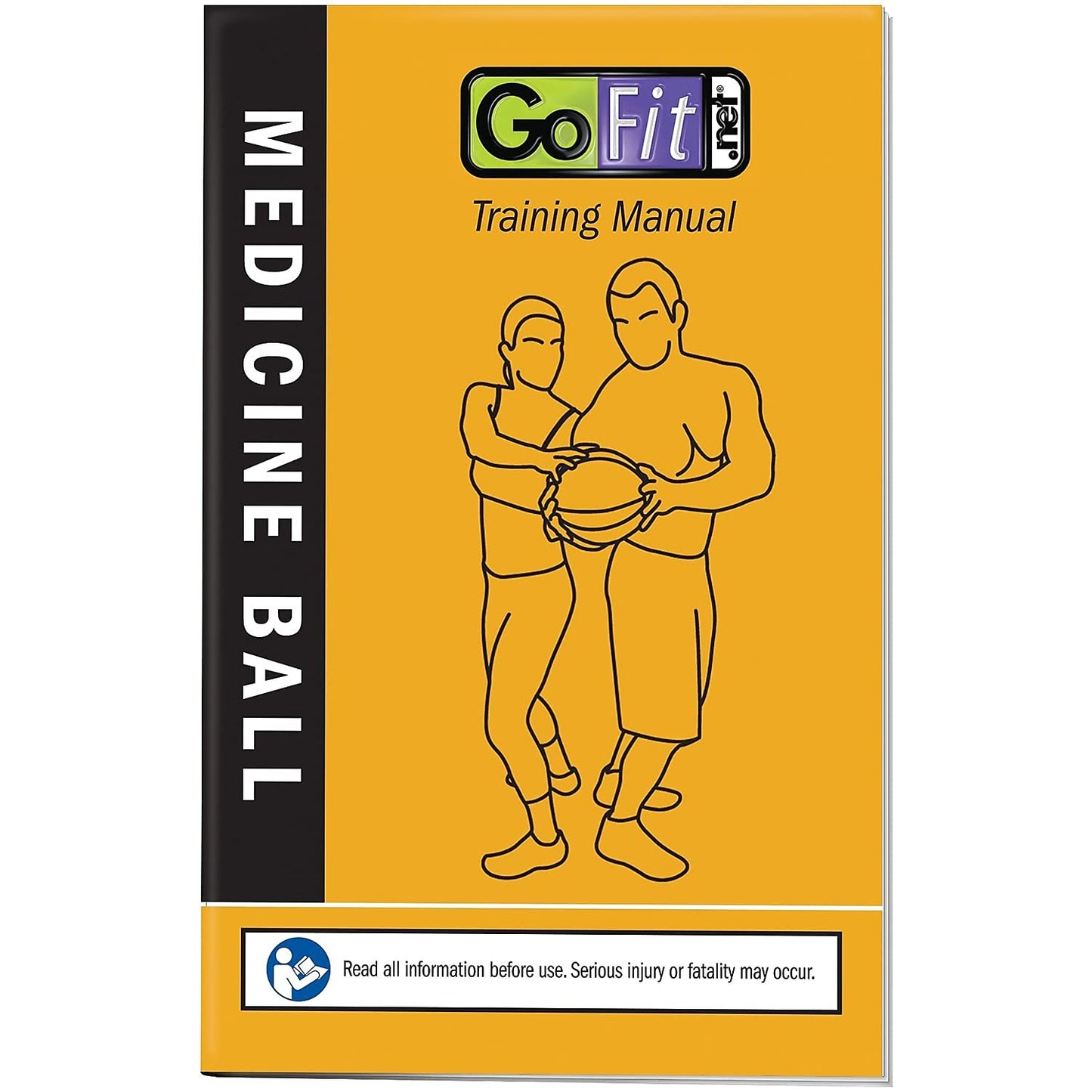 GoFit GF-MB12 Medicine Ball (12 lbs; Black and Gray)
