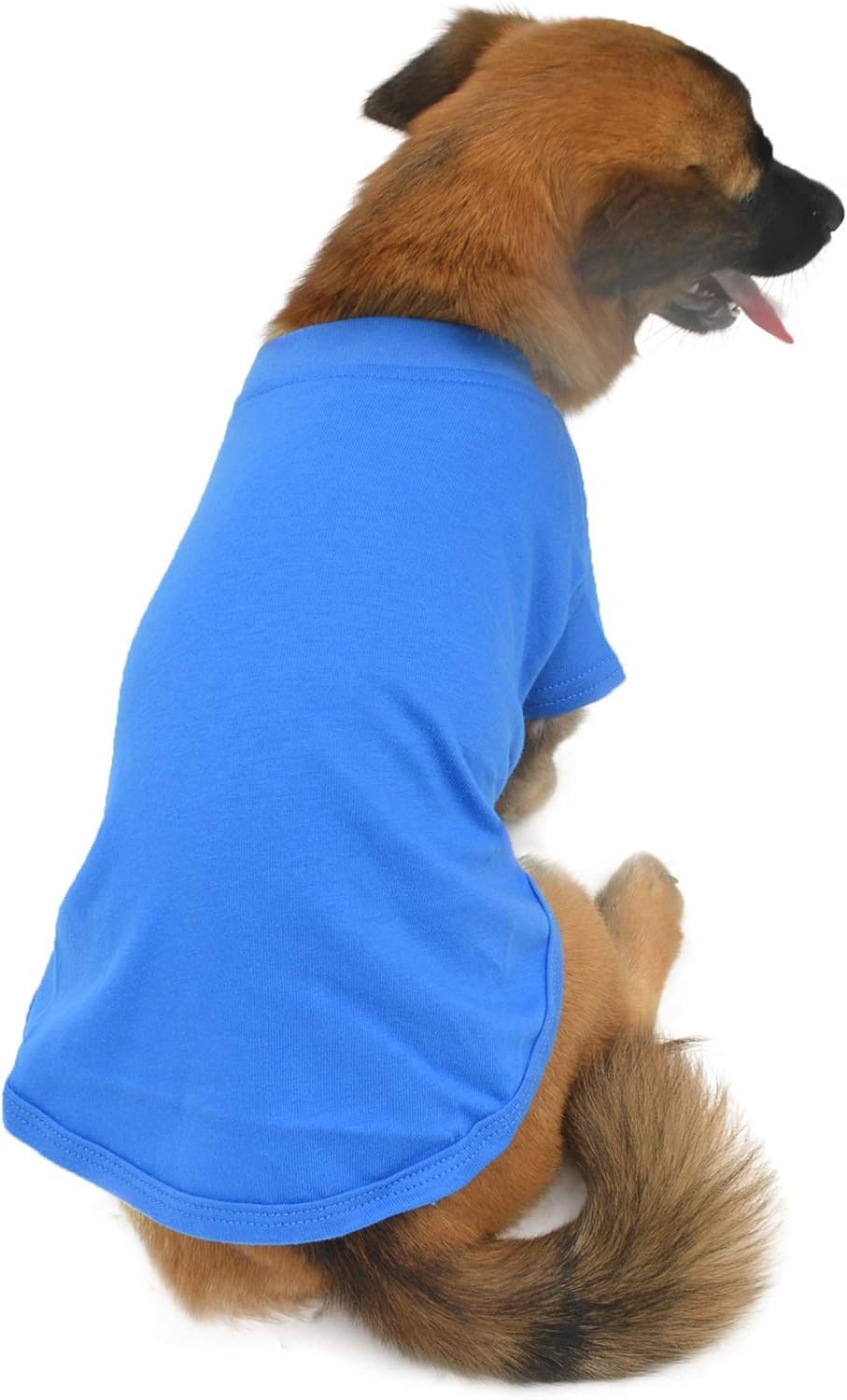 Lovelonglong Pet Clothing Dog Costumes Dachshund Clothes Blank T-Shirt Tee Shirts for Dachshund Dogs,Corgi 100% Cotton Blue D-S