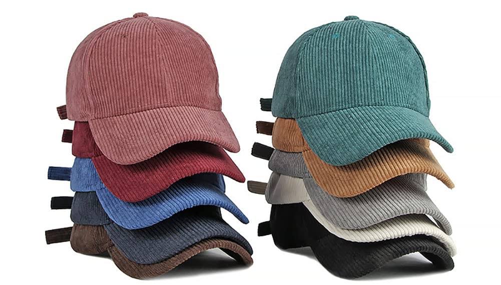 Baseball Cap for Women Y2k Fishing Hat Trucker Hat Winter Baseball Cap Strapback Hat Corduroy Unisex Baseball Cap 2024 Blue