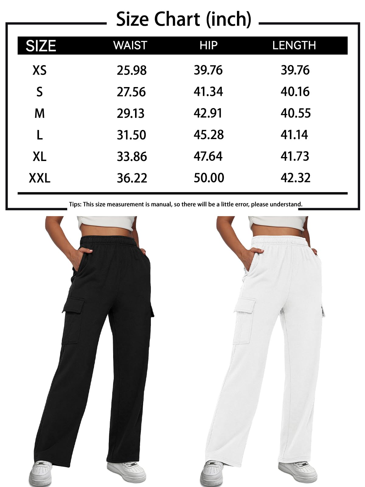 Trendy Queen Womens Cargo Sweatpants Wide Leg Baggy Fleece High Waisted Sweats Pants Winter Clothes with Pockets Grey M
