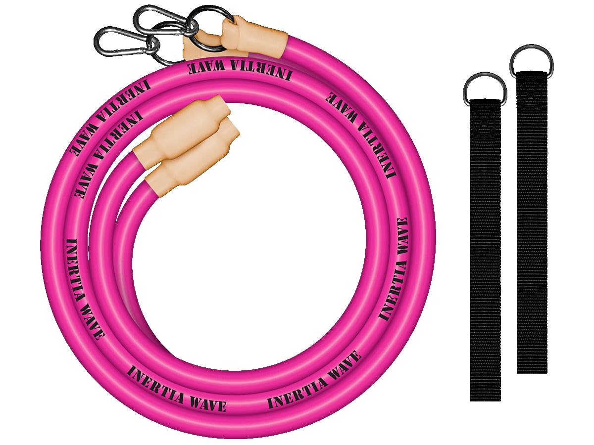 Inertia Wave Dynamic Rubber Battle Ropes Alternative for Home and Gym | Maximize Calorie Burn | Revolutionary Fitness Equipment for Abs and Full Body Workout | Fluorescent Purple