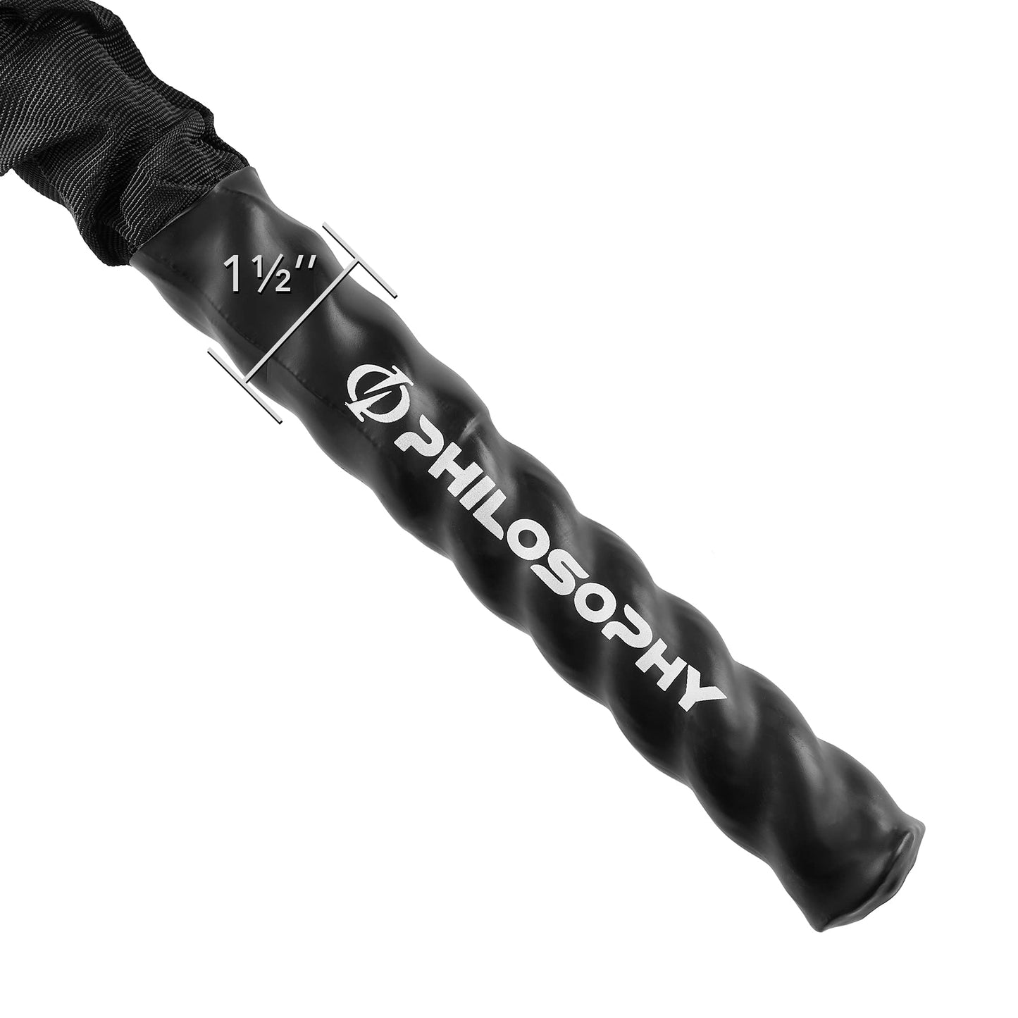 Philosophy Gym 40 Foot Exercise Battle Rope 1.5 Inch Diameter with Cover and Anchor Kit