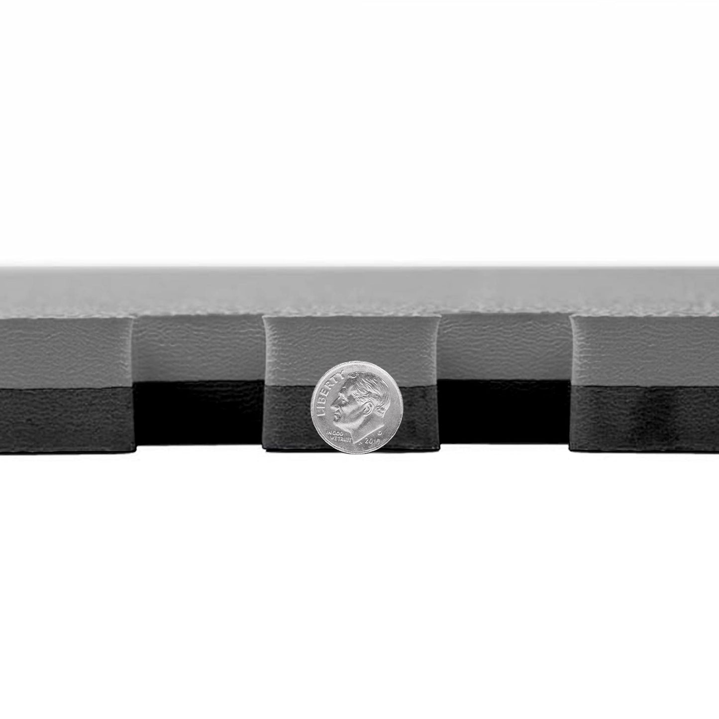 IncStores - 1"" MMA Interlocking Foam Tiles - Perfect for Martial Arts, Lightweight Home Gyms, p90x, Insanity, Gymnastics, Yoga, Cardio and Aerobics, Black/Grey, 6 Tiles (2ft x 2ft Tiles) 24 sqft