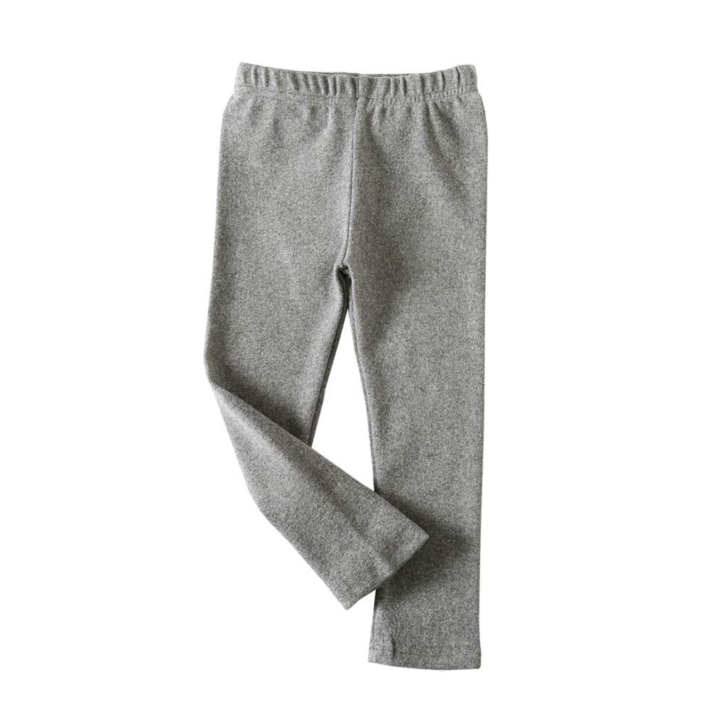 JWWN Toddler Boys Girls Thermal Underwear Long Sleeve T-shirt Leggings 2Pcs Kids Winter Base Layer Set, (Gray,3Years)