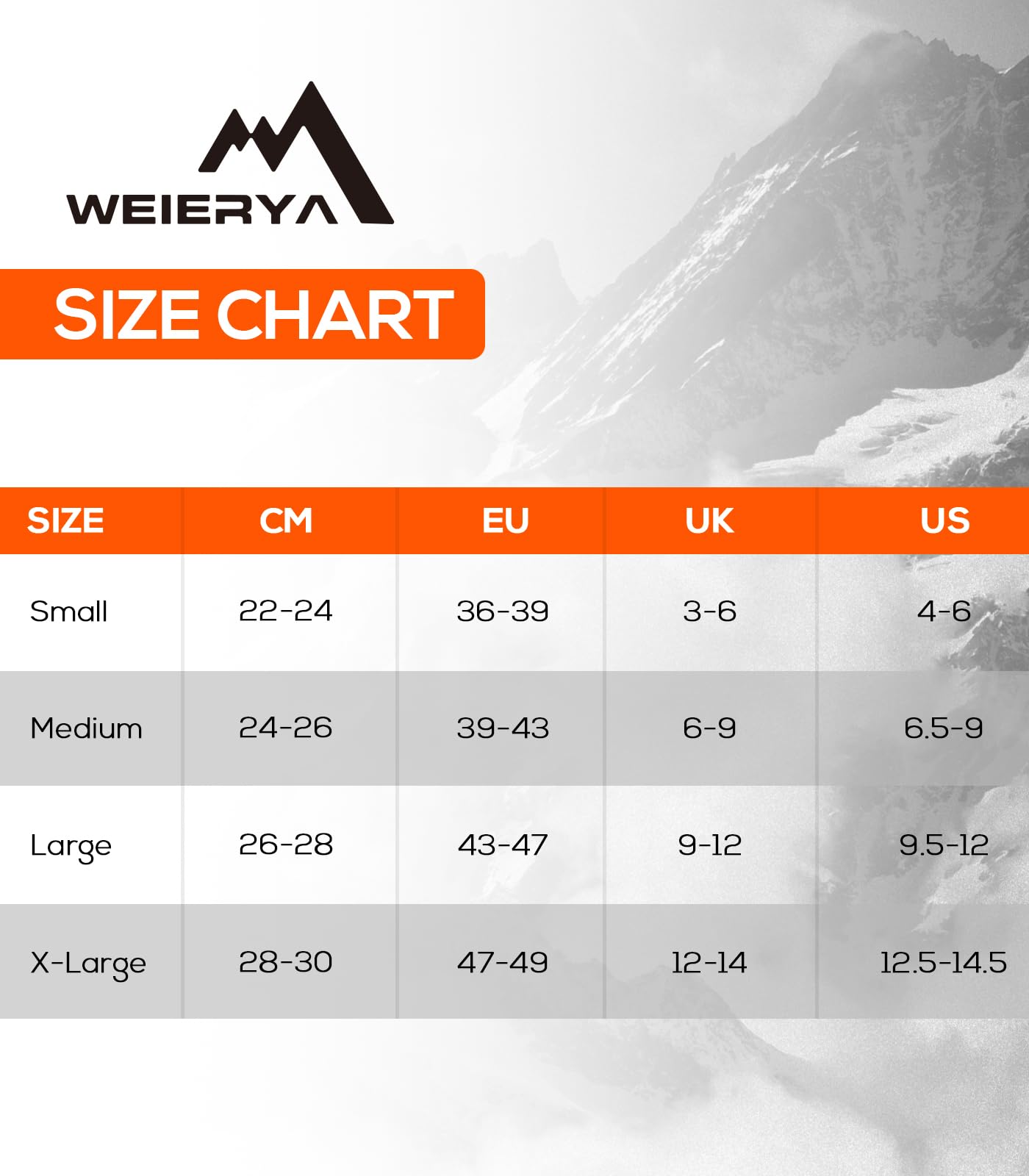 WEIERYA Ski Sock Merino Wool Ski Socks Mens Womens Skiing & Snowboarding Socks, Over The Calf, Grey Large 2 Items