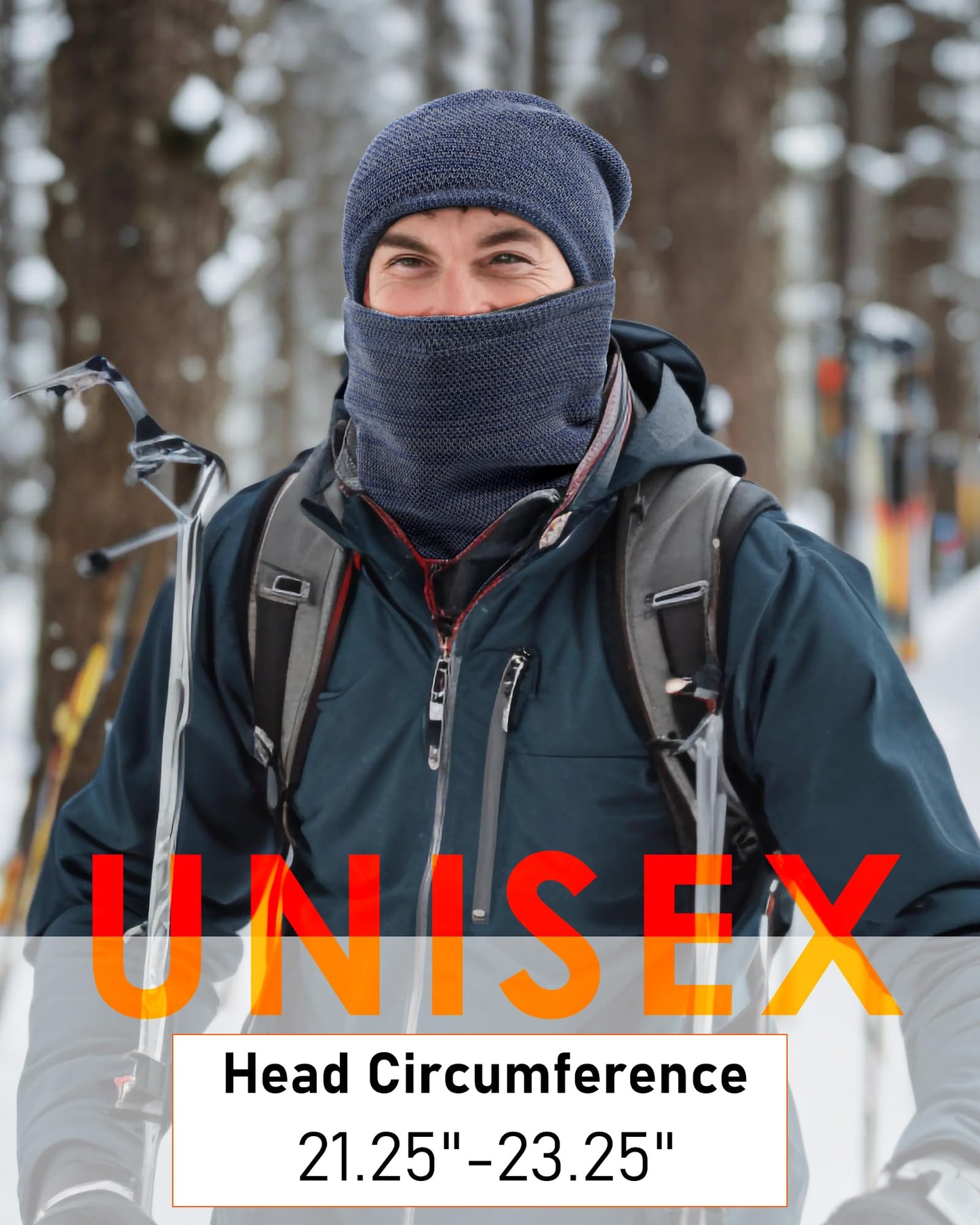 Winter Mens Beanie Hat Scarf Warm Fleece Lined Windproof Knit Ski Women Beanie Skull Cap Neck Warmer Gaiter Set
