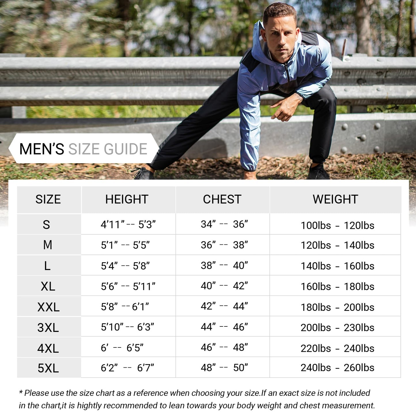 HOTSUIT Sauna Suit for Men Sweat Suits Gym Workout Exercise Sauna Jacket Pant Full Body, Light Blue, S