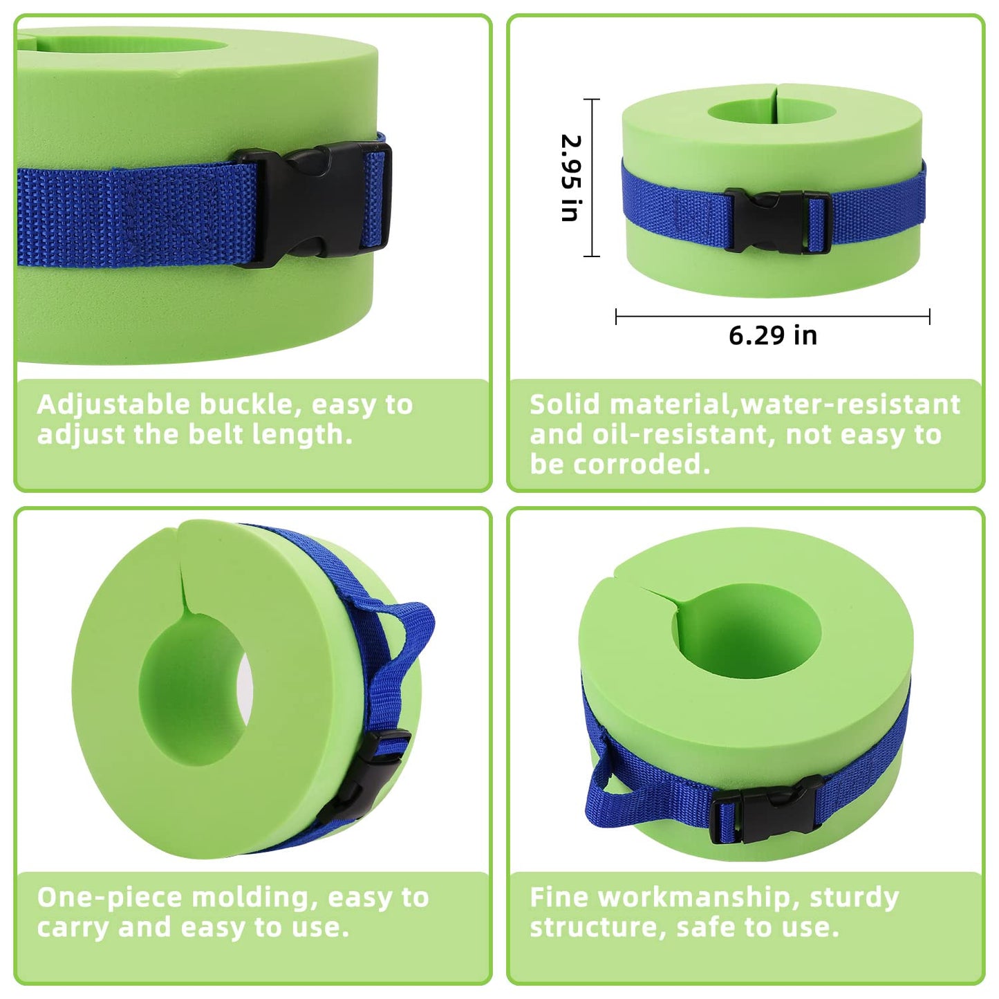 Water Dumbbells Set, 6 Pieces Water Aerobic Exercise Foam Dumbbell Set Pool Resistance, Detachable Aquatic Dumbells, Resistance Gloves, Aquatic Cuffs, Water Workout Fitness Tools for Weight Loss,