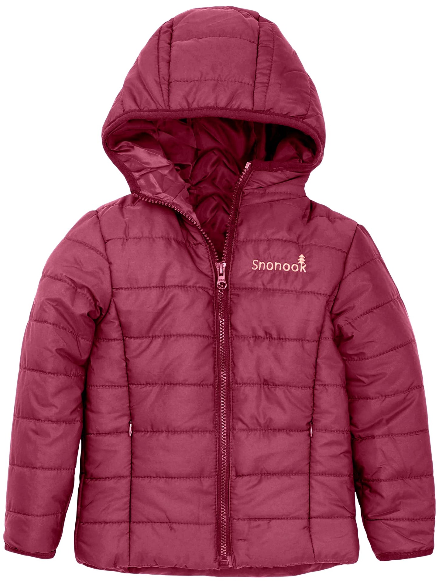 Snonook Toddler Winter Jacket– Insulated Water-Resistant Girls Fall Jacket & Boys Fall Jacket - Girls' Outerwear Jackets & Coats, Dark Rasberry, xs