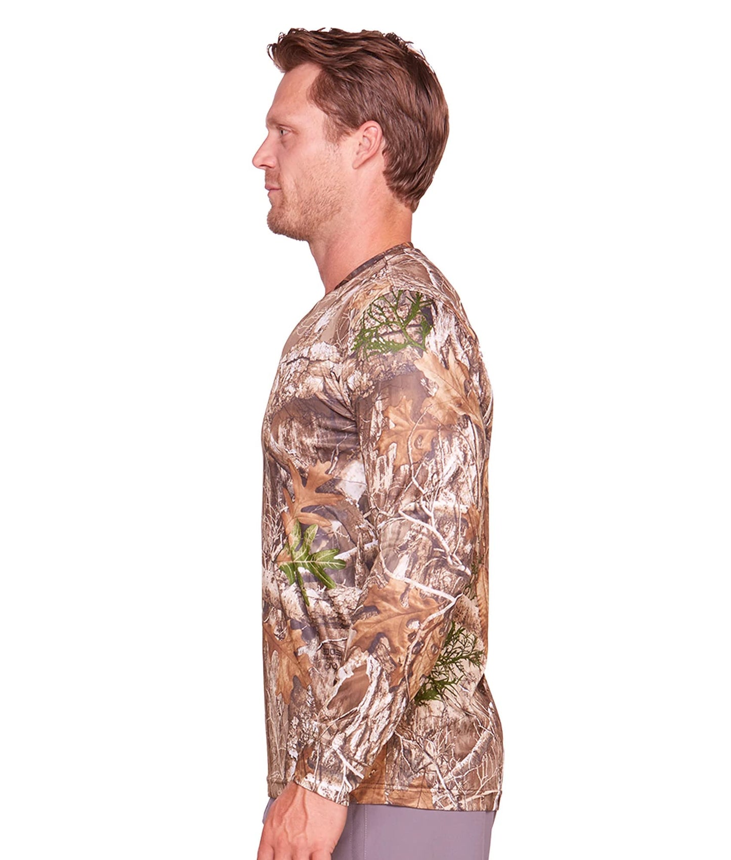 Realtree Men's Essential Camo Lightweight Performance Long Sleeve Shirt (RT Edge, Medium)