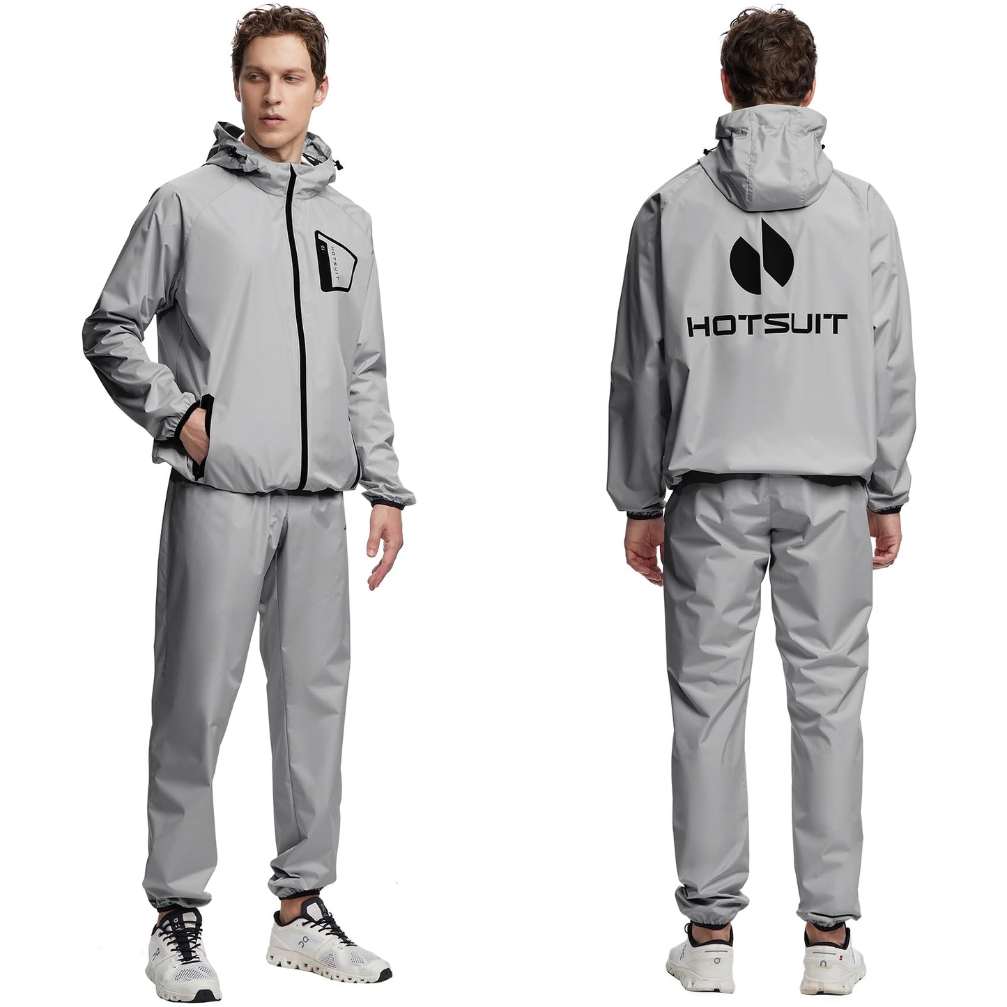 HOTSUIT Sauna Suit Men Non Rip Boxing Sweat Suits Exercise Workout Jacket