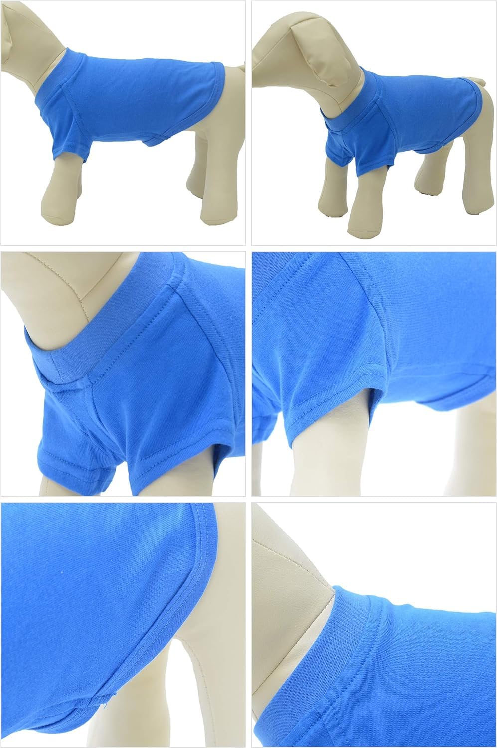 Lovelonglong Pet Clothing Dog Costumes Dachshund Clothes Blank T-Shirt Tee Shirts for Dachshund Dogs,Corgi 100% Cotton Blue D-S