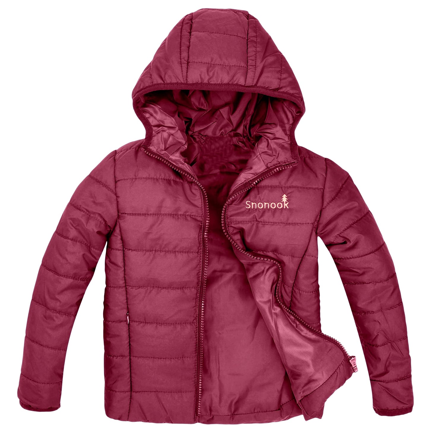 Snonook Toddler Winter Jacket– Insulated Water-Resistant Girls Fall Jacket & Boys Fall Jacket - Girls' Outerwear Jackets & Coats, Dark Rasberry, xs