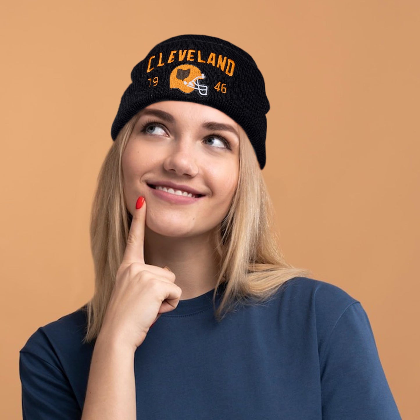 City Classic Team Year Football Embroidered Beanie for Men Women Football Color Style Beanie Dad Hat for Football Fans Gifts