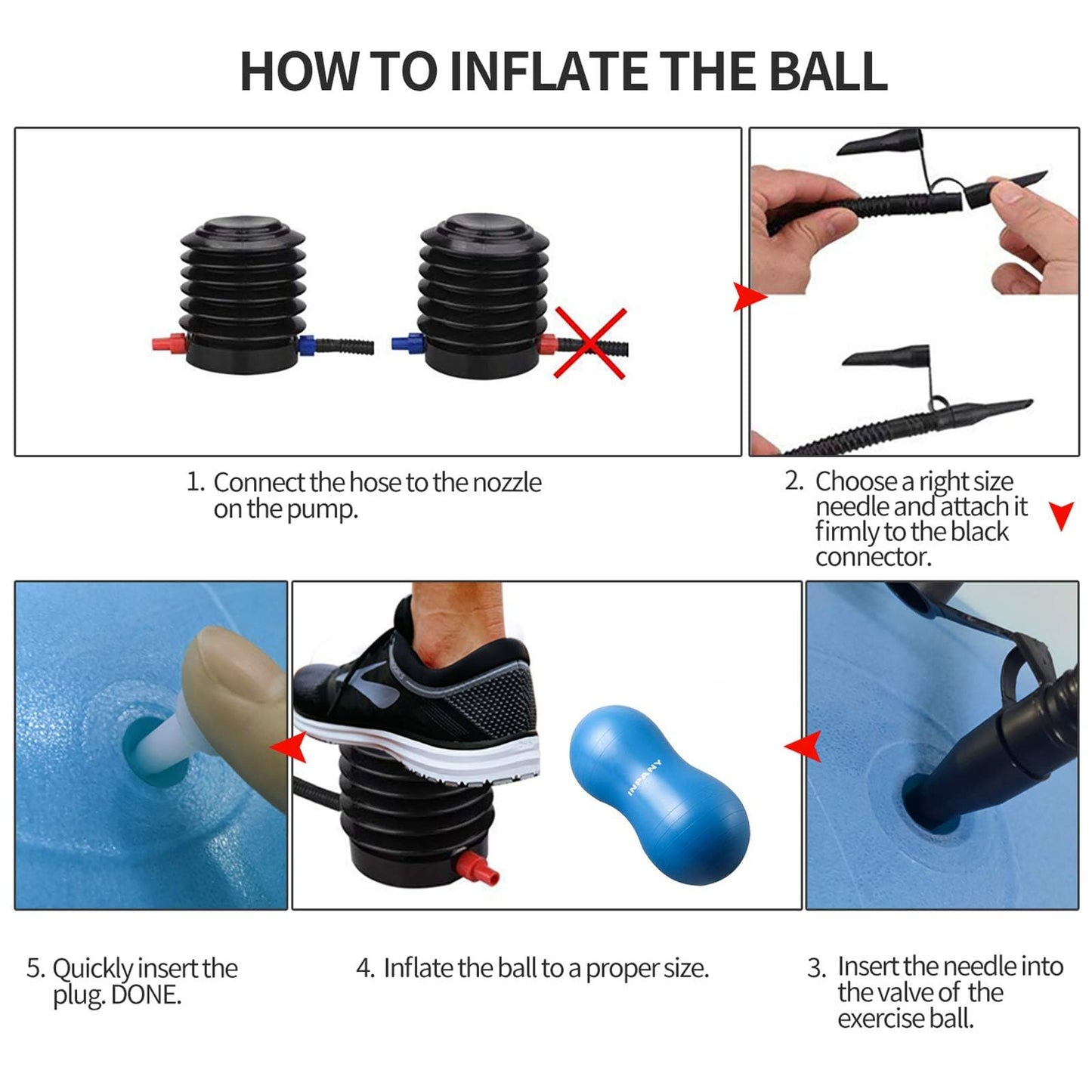 INPANY Peanut Ball - Anti Burst Exercise Ball for Labor Birthing, Physical Therapy for Kids, Core Strength, Flexible Seating, Home & Gym Fintness, sensory chair Wiggle Seat for Girls and Boys