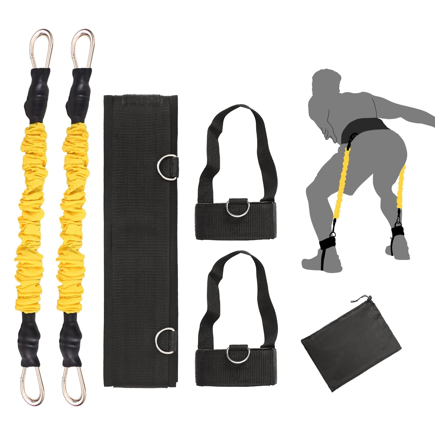 Vertical Jump Trainer: Leg Strength Training Tool with Resistance Bands - Speed & Agility Jumping Exercise Equipment for Basketball Volleyball Football