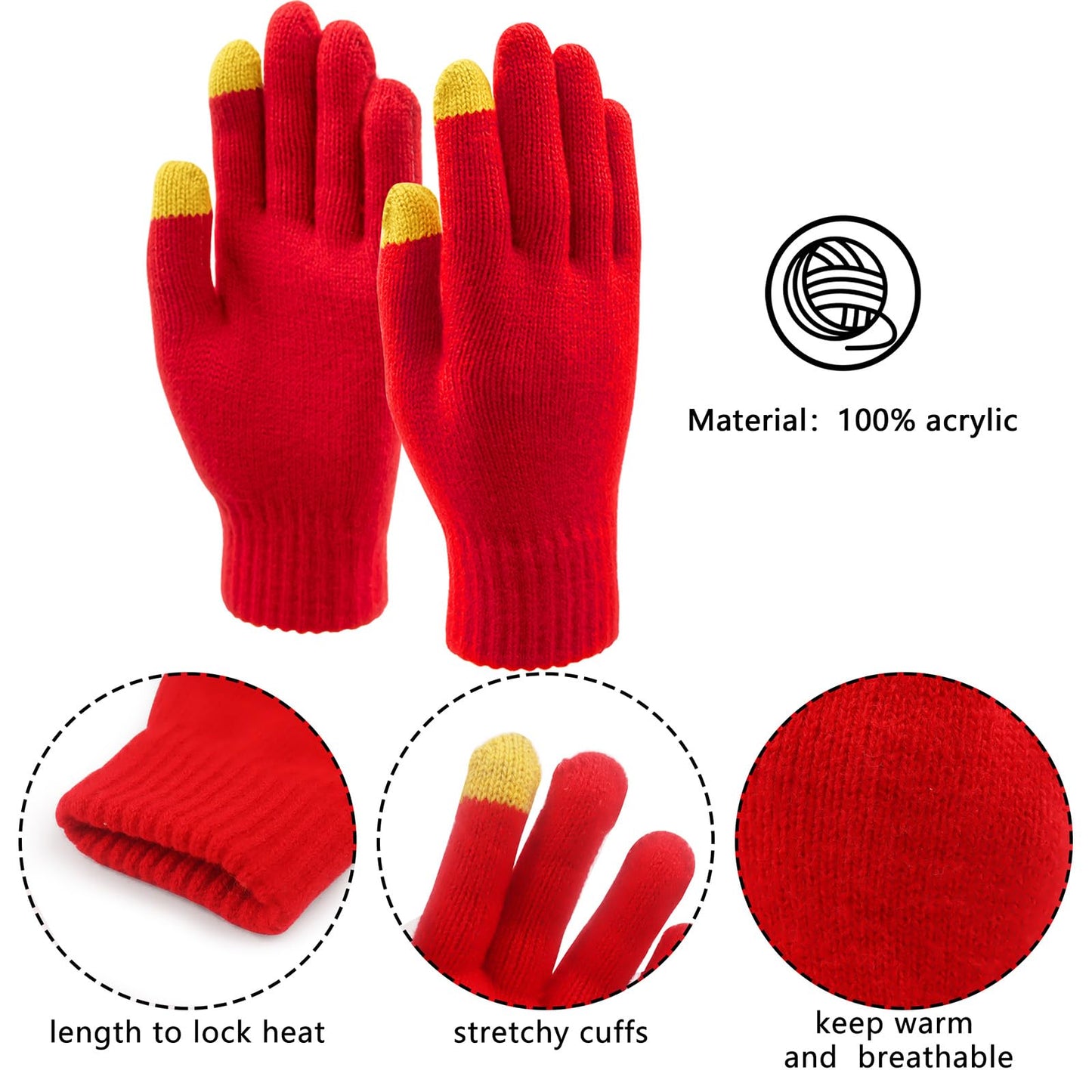 Beanie Gloves Set for Men Gifts Women Winter Hat Chief-Beanie Knit Cap Apparel