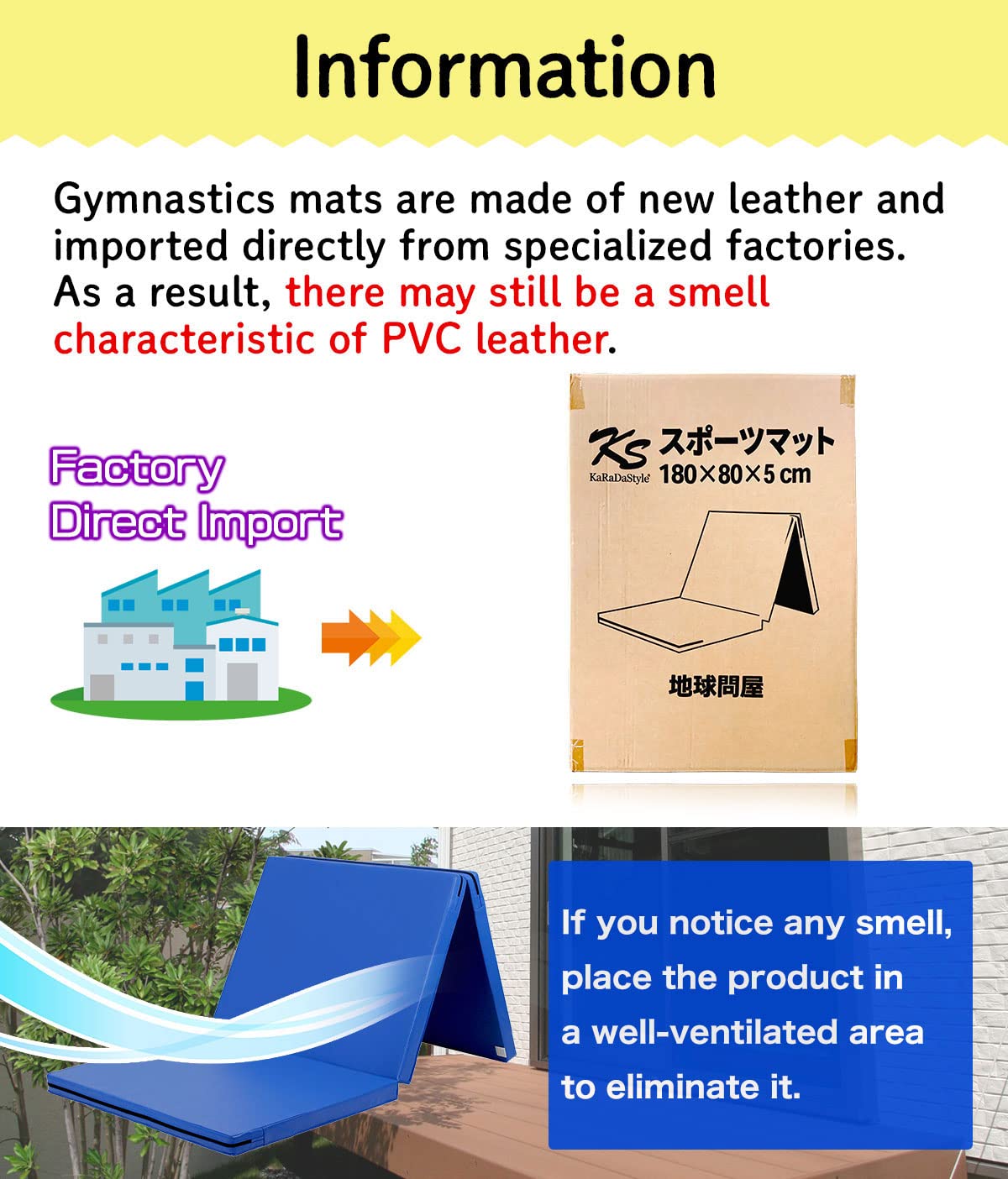 KaRaDaStyle Gymnastics Mat 3-Folding Stretch Mats 71"x31"x2" Exercise Muscle Training Children Play Horizontal Bar Mat Yoga Sports Soundproof Home Use (Black/3-fold)