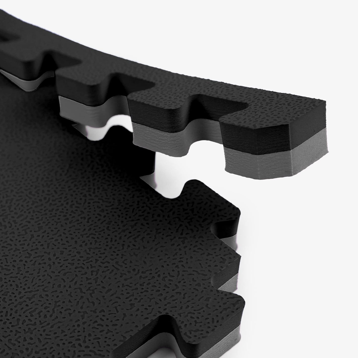 IncStores - 1"" MMA Interlocking Foam Tiles - Perfect for Martial Arts, Lightweight Home Gyms, p90x, Insanity, Gymnastics, Yoga, Cardio and Aerobics, Black/Grey, 6 Tiles (2ft x 2ft Tiles) 24 sqft