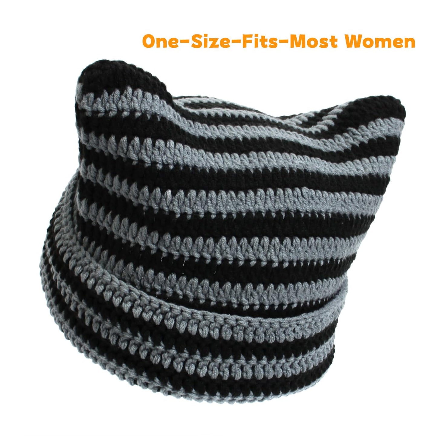 Women Beanie Warm Winter Hats, Soft Knit Lazy Beanie for Women, Women Cat Beanie，Women Fox hat, Slouchy Beanies for Women