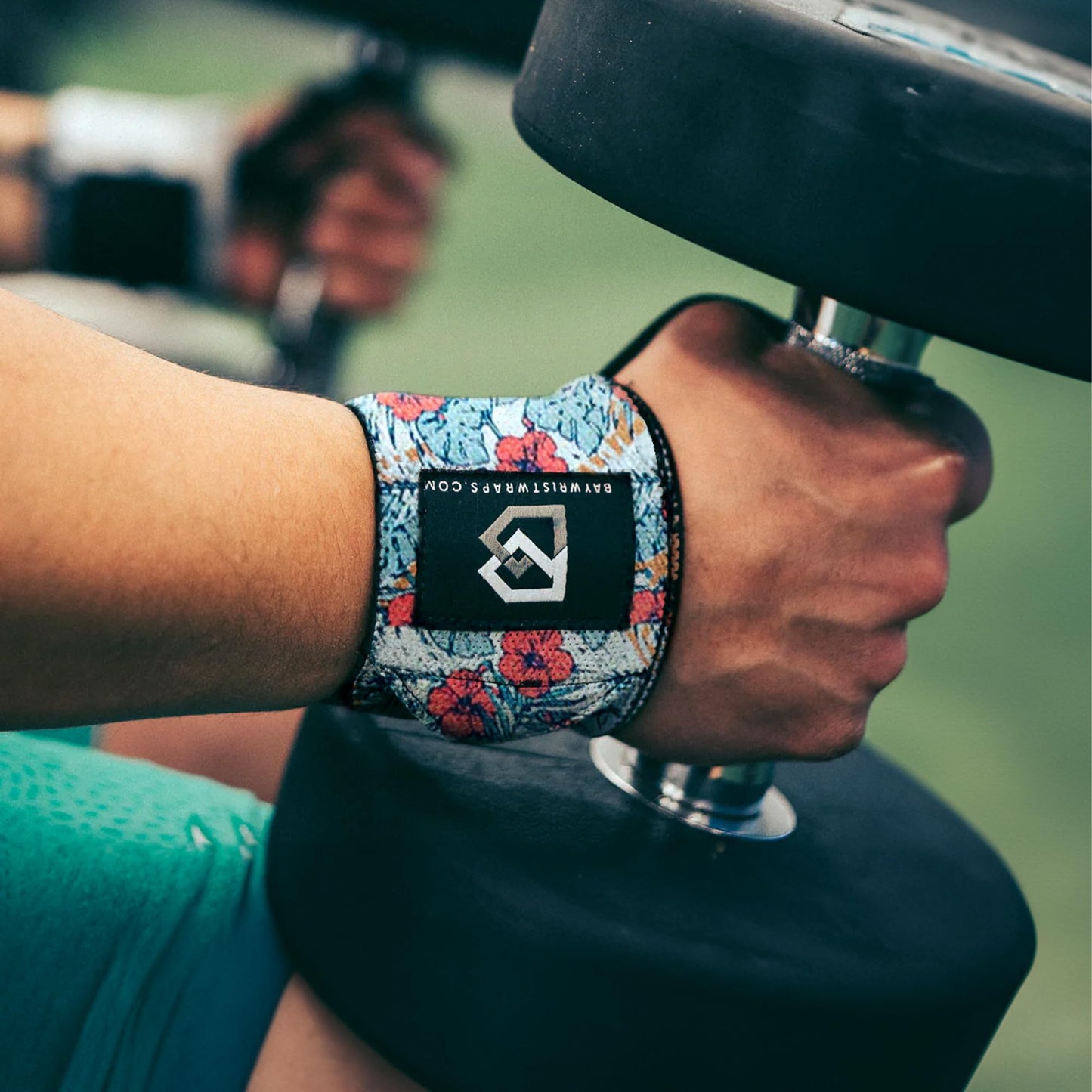 Bay Wrist Wraps Weightlifting Workout Wrist Brace - Adjustable, One Size Fits All - Comfort Wrist Wraps for Weightlifting with Thumb Loop, Lifting Wrist Straps in Caution - 18-inch Wrist Wrap