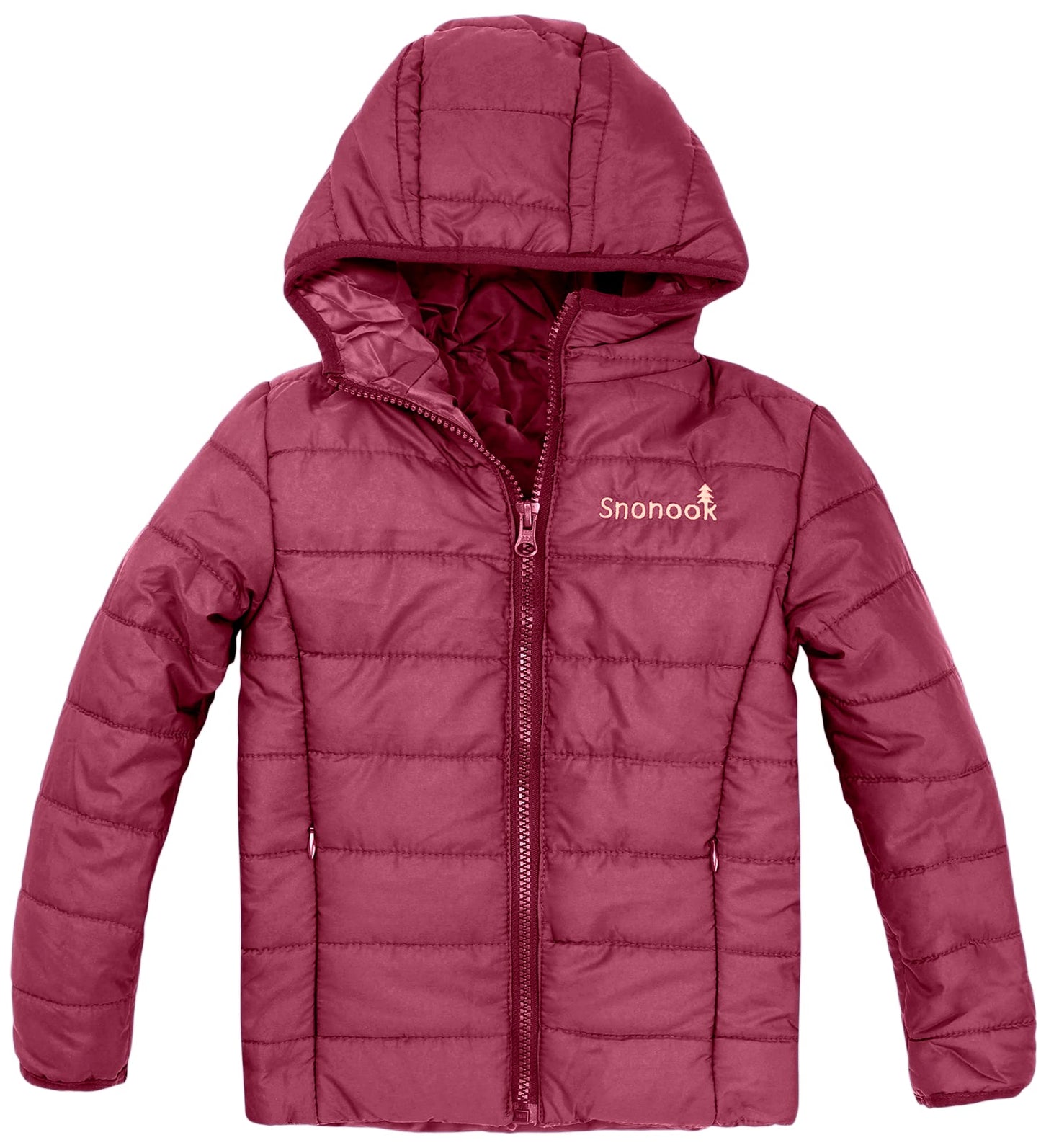 Snonook Toddler Winter Jacket– Insulated Water-Resistant Girls Fall Jacket & Boys Fall Jacket - Girls' Outerwear Jackets & Coats, Dark Rasberry, xs
