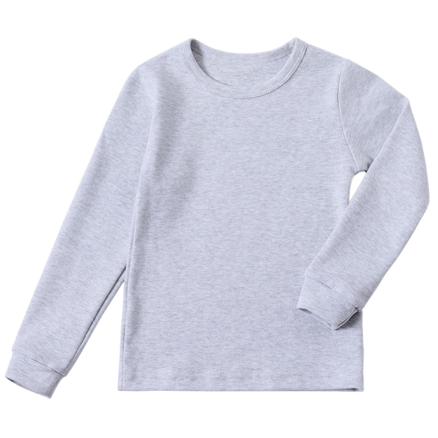 Kids Winter Thermal Underwear Long Johns Set Little Boys Girls Pajamas Warm Base Layer Set (Gray,6T)