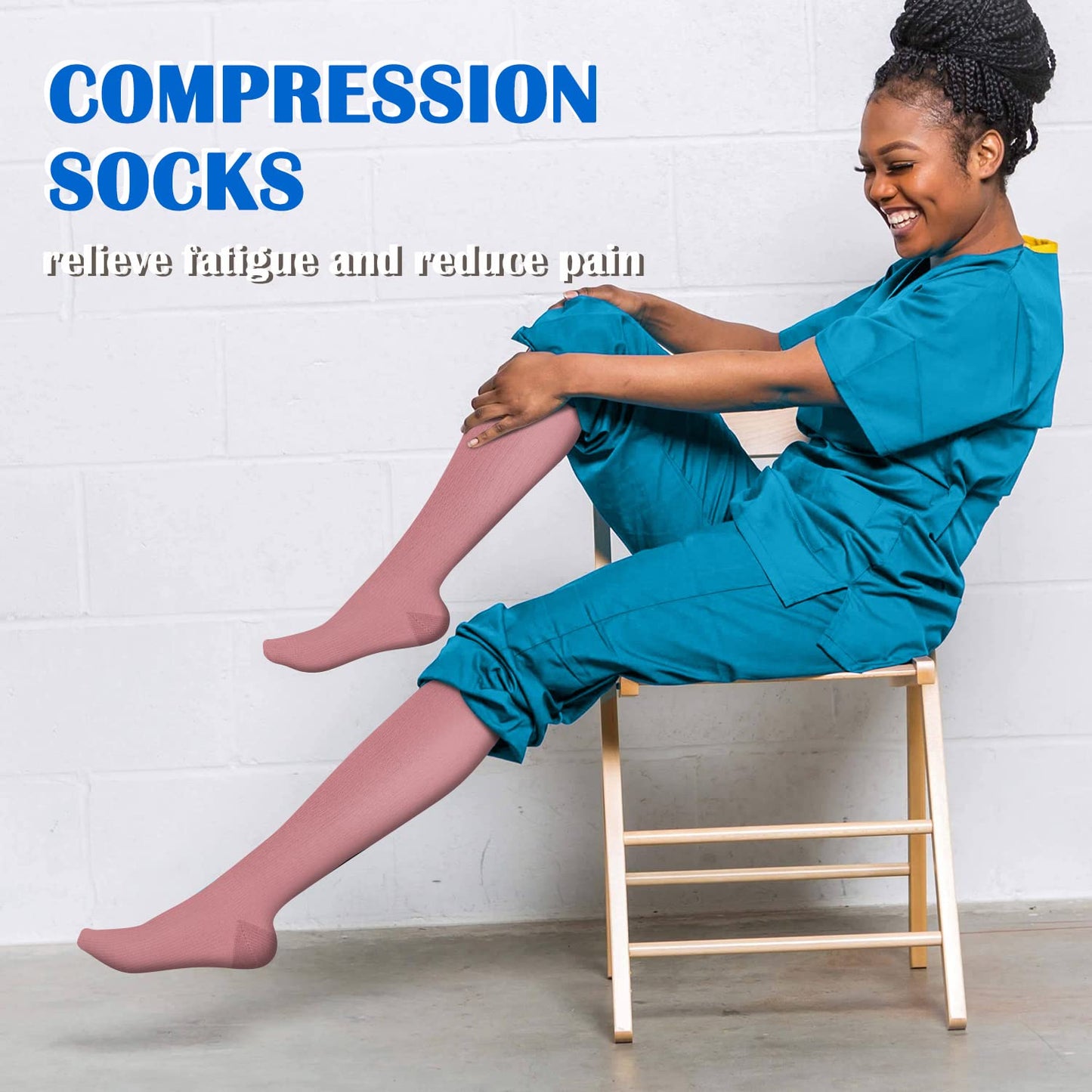 Aoliks Compression Socks for Women & Men,Knee High Support Socks for Flying Running Athletic