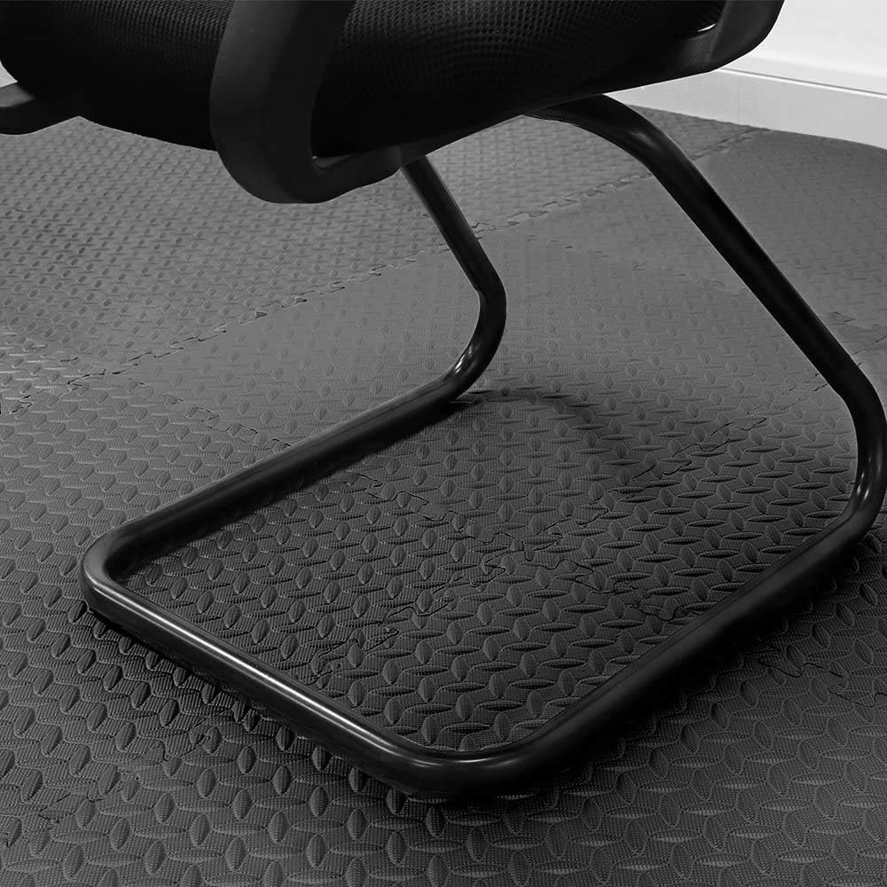Walsai Exercise Mats Puzzle Foam Mats Gym Flooring Mat Cover 20 SQ.FT Interlocking Foam Mats with EVA Foam Floor Tiles for Home Gym Equipment Workouts (20pcs Black Mats)