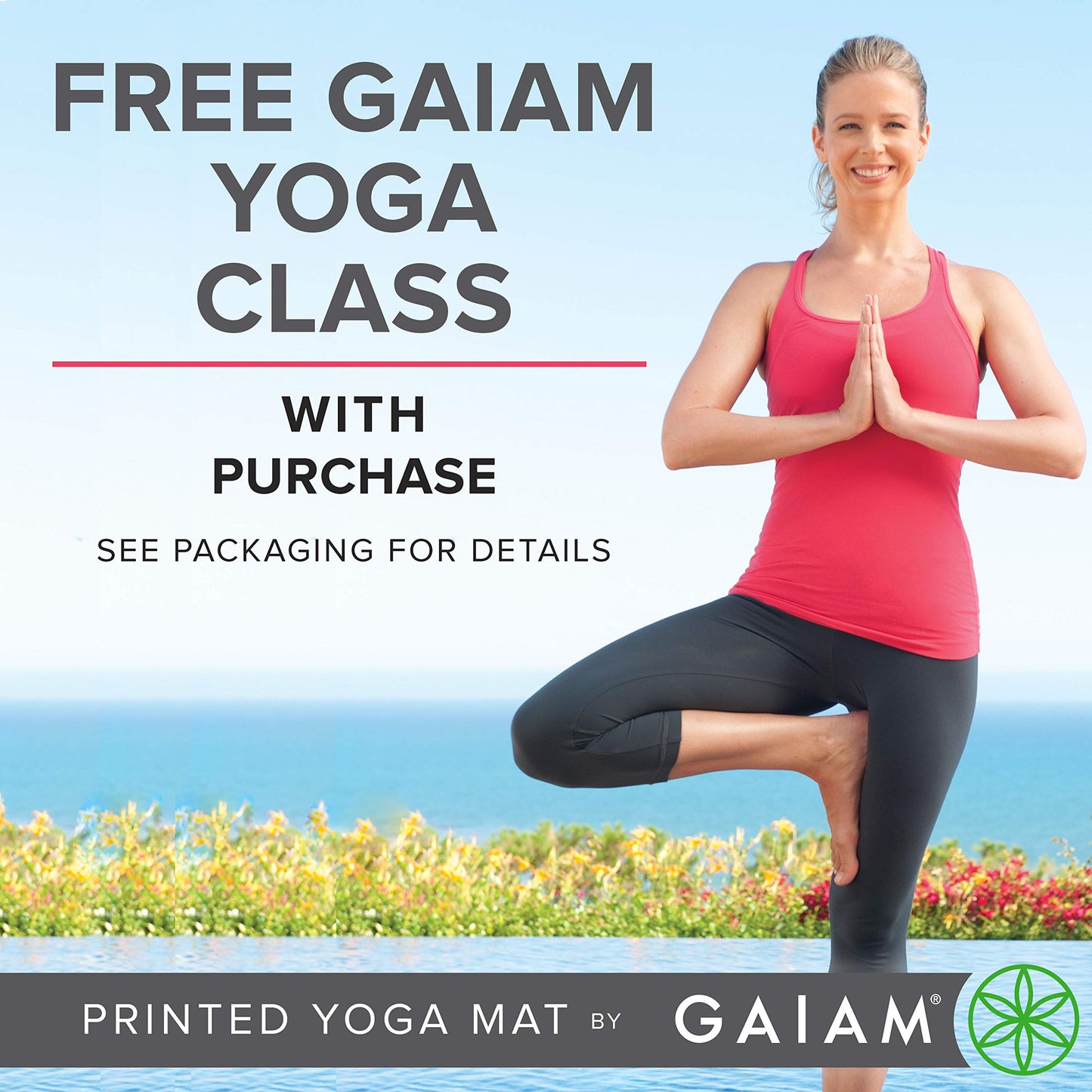 Gaiam Yoga Mat Premium Print Extra Thick Non Slip Exercise & Fitness Mat for All Types of Yoga, Pilates & Floor Workouts, Granite Mountains, 6mm