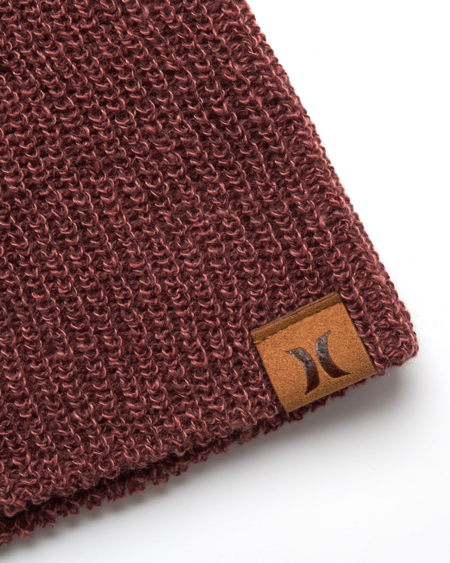 Hurley Men's Beanie Hat - One Size Slouchy Cuffed Skull Cap Winter Beanie for Men, Claystone Red