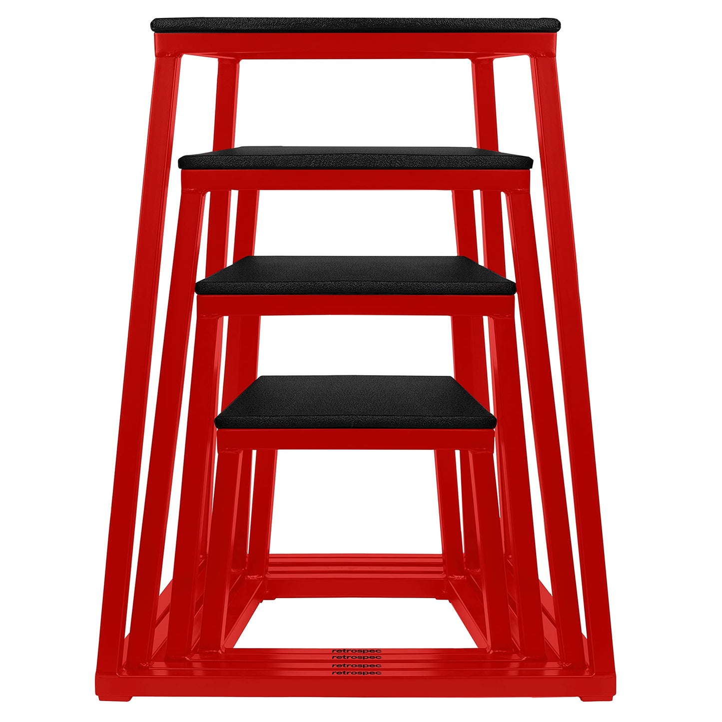 Retrospec Leap Plyo Box Jump Platforms for Home Gym Plyometric Jumping & Jump Box Exercise, 30", Red