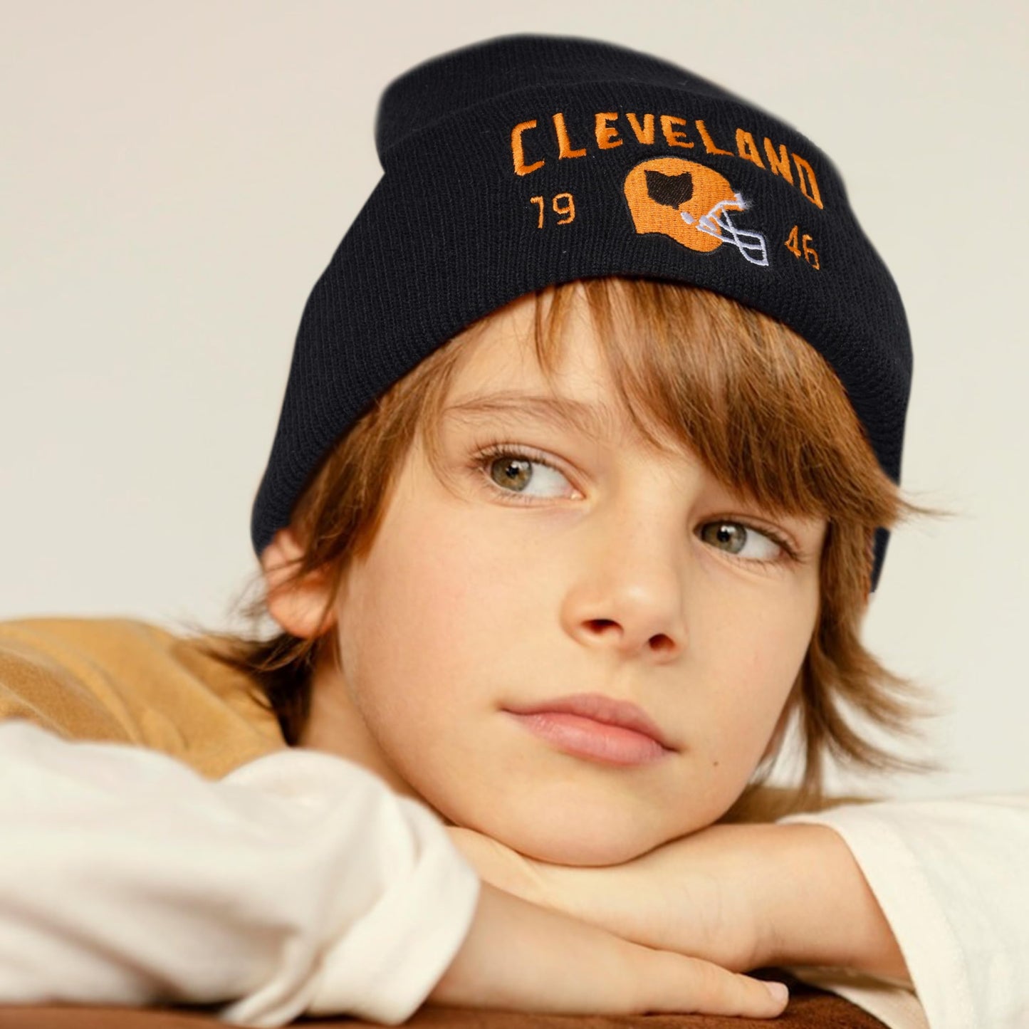 City Classic Team Year Football Embroidered Beanie for Men Women Football Color Style Beanie Dad Hat for Football Fans Gifts